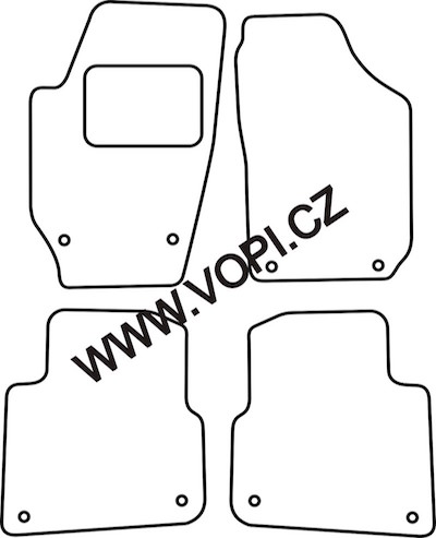 Autokoberce Škoda Roomster 2010 -> Perfectfit (4315)